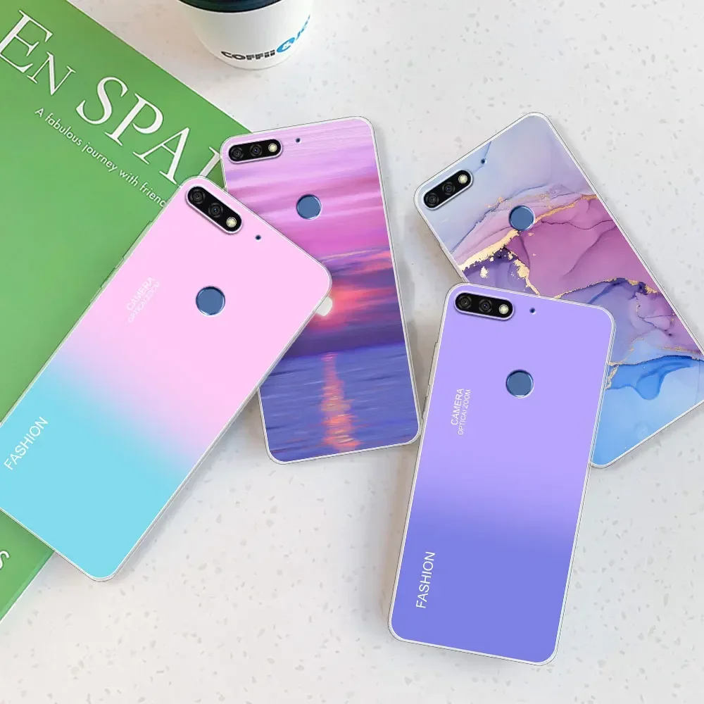 Honor 7C 5.99 7C RU 5.7 케이스, Honor 7A 7S 7A Pro 7A Prime 투명 소프트 실리콘 휴대폰 케이스, Honor 8C 8A Pro 8A Prime Fundas