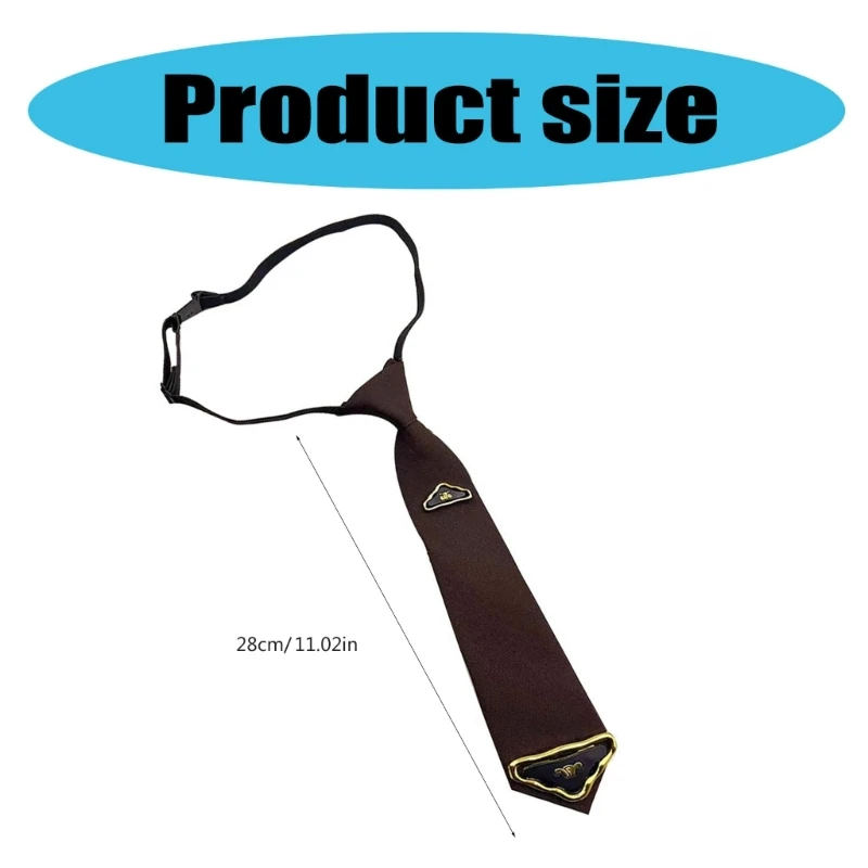 Mujeres Hombres Pre Atado Cuello Corbata Punk Uniforme Triangular Corbata Ajustable