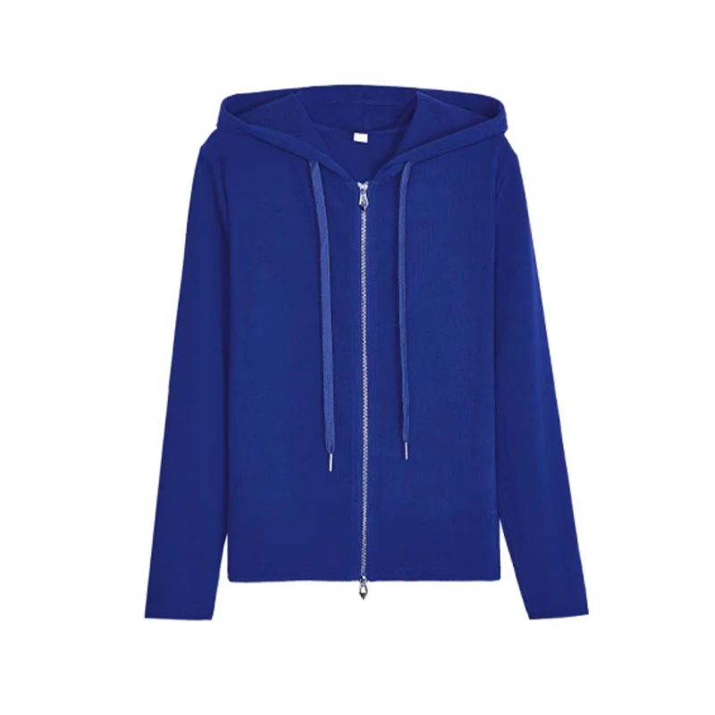 Women Drawstring Hooded Sweatshirt Spring Autumn Fashion Cardigan Long Sleeve Slim Hoodies Casual Simplicity Basic Sweatshirt