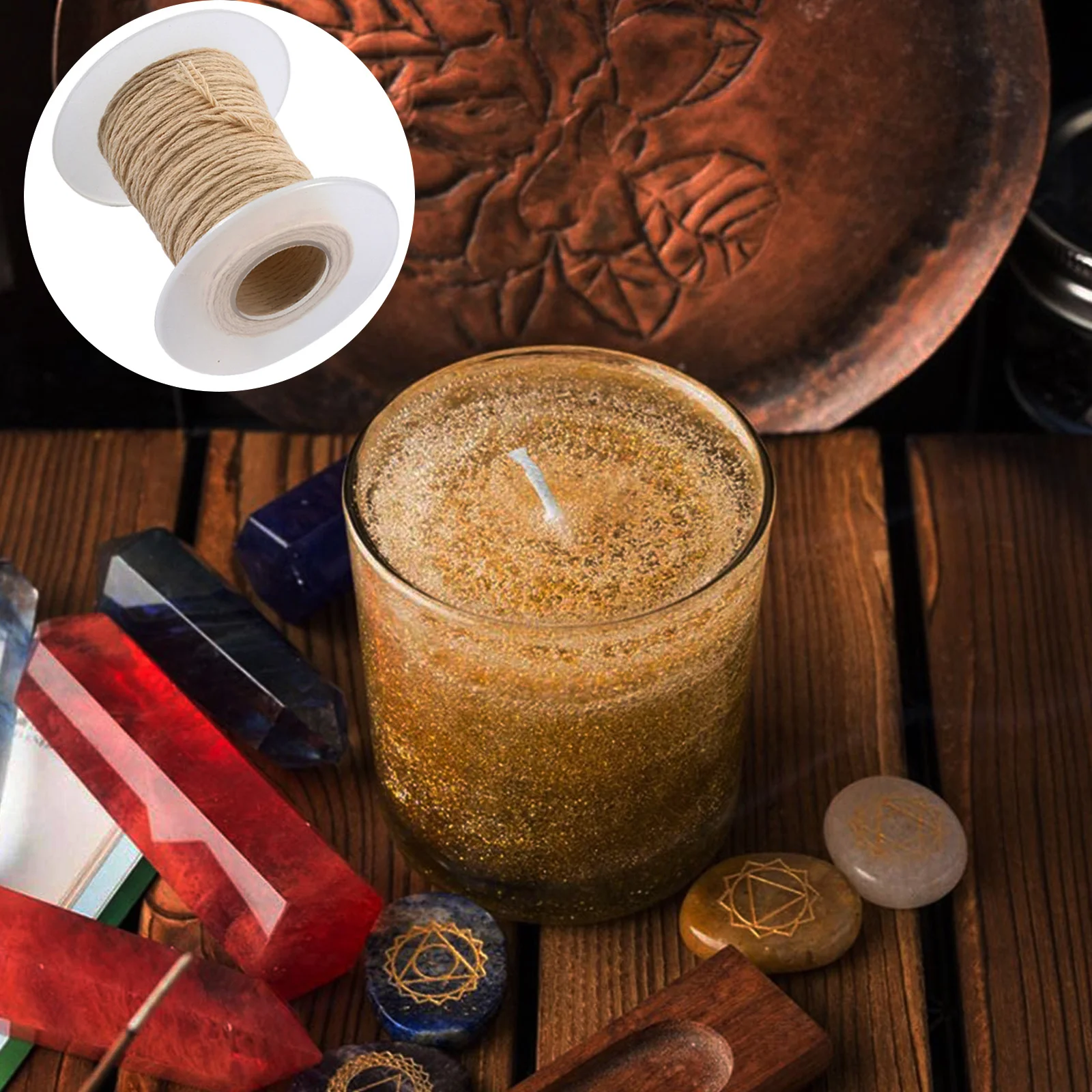 

2 Rolls 60M Pure Cotton Wicks Natural Braided Wick Rope For Diy Making Eco-Friendly Craft Supply Hardware Tools