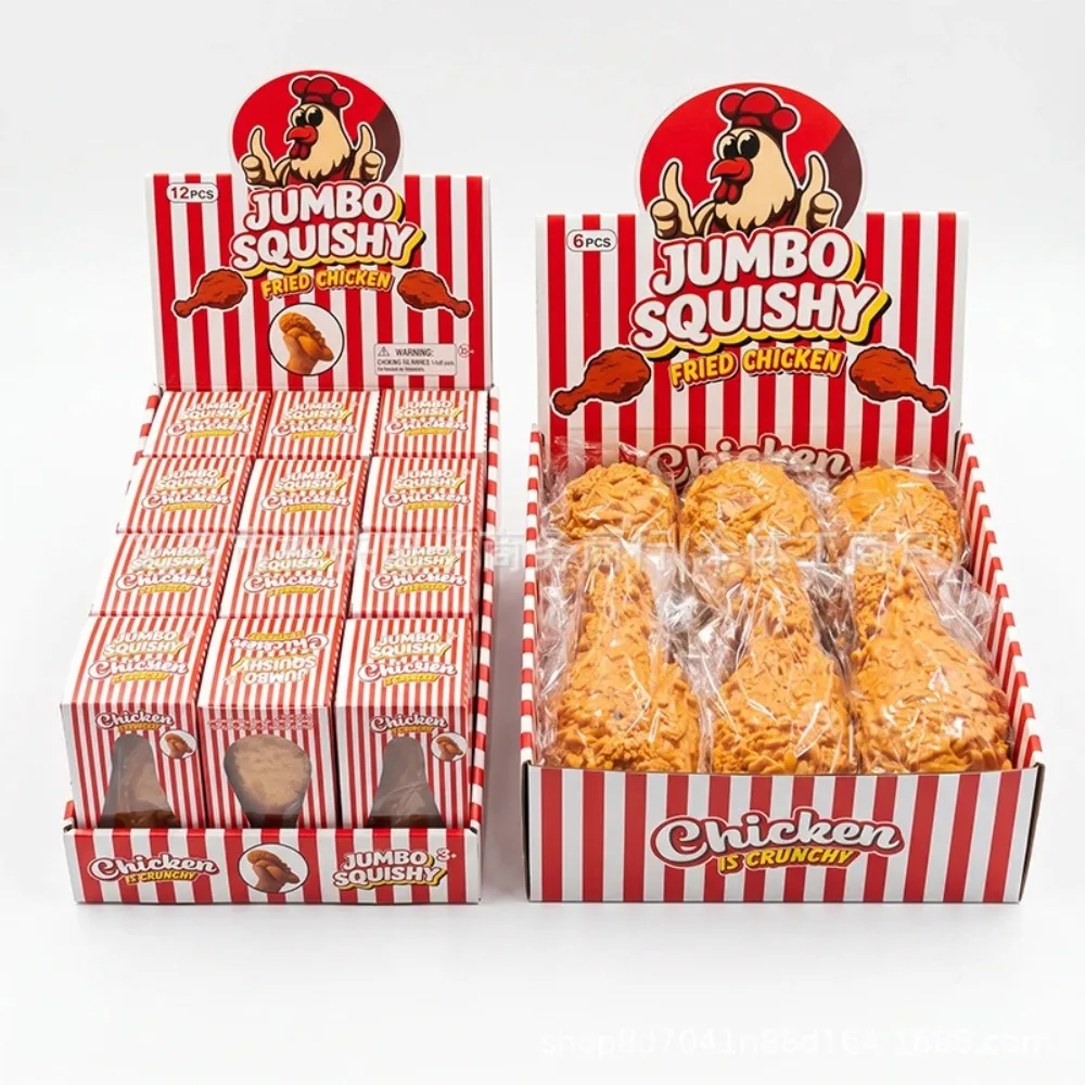 1PC Simulation Fried Chicken Drumstick Squishy Toy Slow Rising Realistic Food Squeeze Toy Birthday Christmas Party Favors Gift