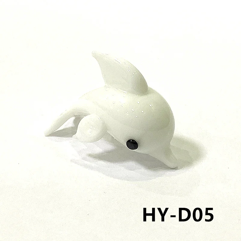 Mini Glas meeres tiere Statuette niedlichen Meeresfisch Delphin Tintenfisch Pinguin Kugelfisch Stachel rochen Walhai Fisch Krabbe Meeres schildkröte Elektrischer Aal Goldfisch Kaninchen Affen Ornamente – Detail 14