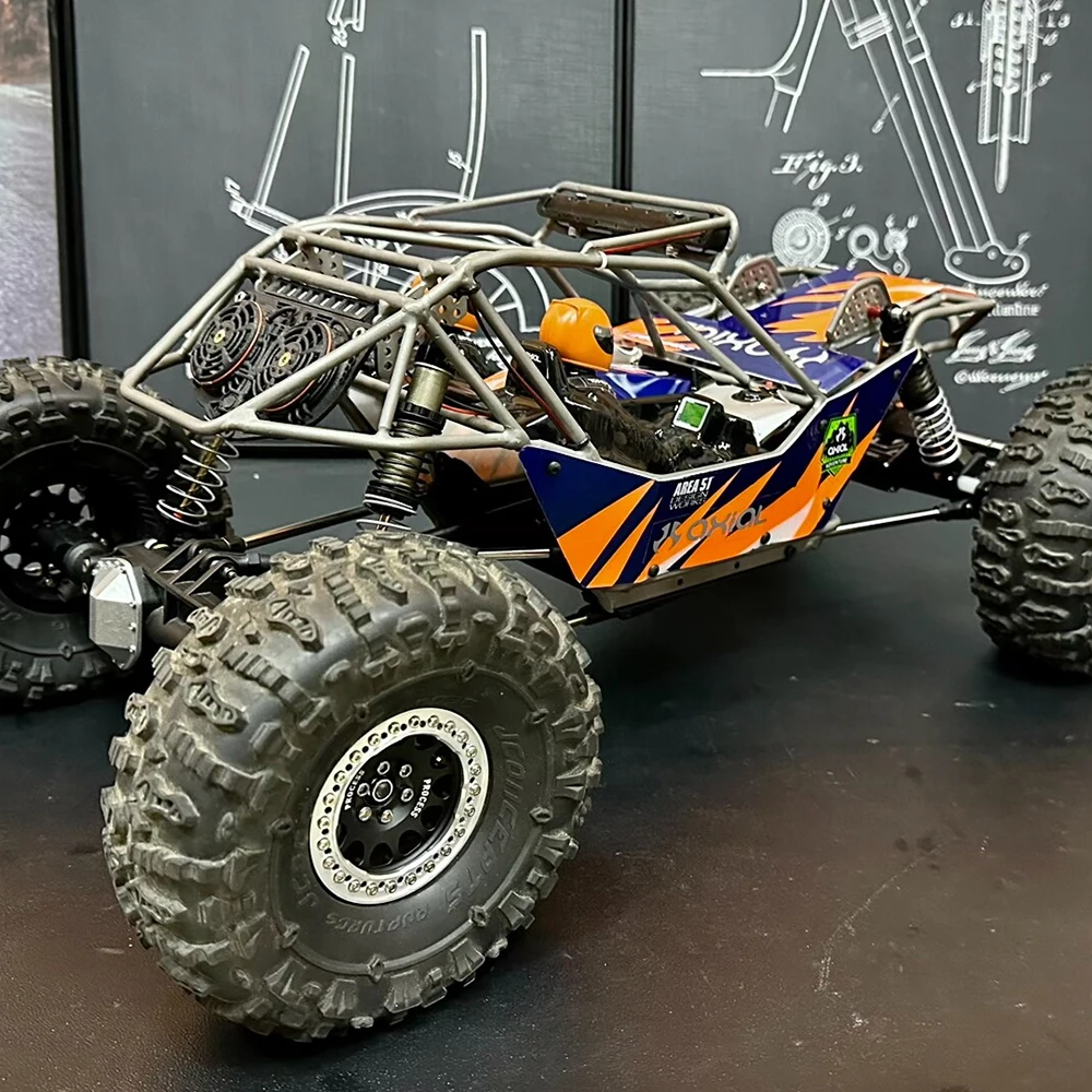 Jaula para cerdos Tc4 de aleación de titanio, marco de centro de gravedad bajo para coche trepador de control remoto AXIAL Wraith 1/10, piezas de placa Base RBX10 RR10 90018