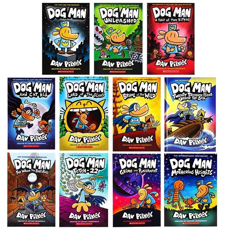 Random 1Book New 2023 Original Popular Comic Books The Adventures of Dog Man 8 Dav Pilkey Dogman English Novel Book for Children