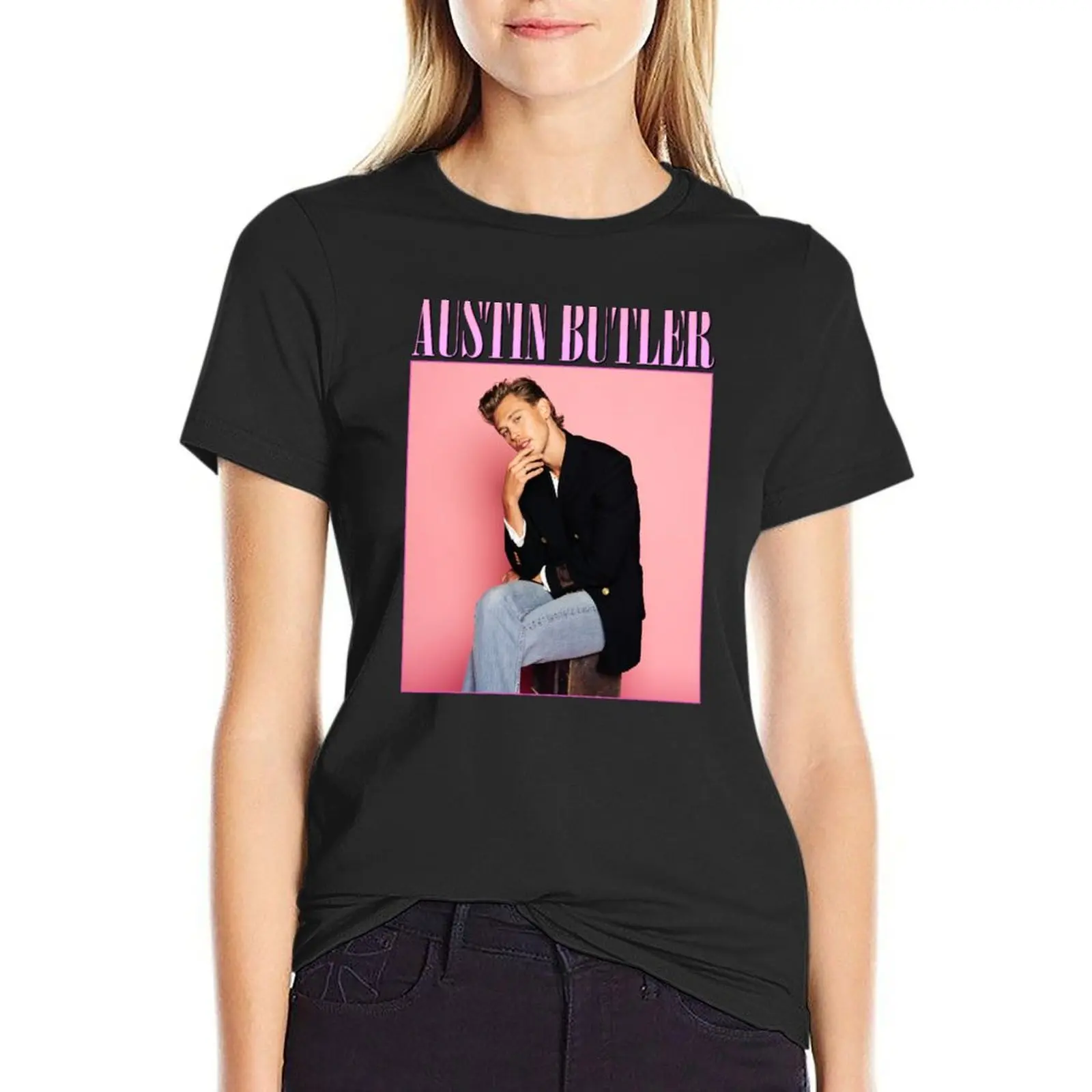 

Austin Butler Pnky Boy T-Shirt anime clothes heavyweights summer blouses woman 2024