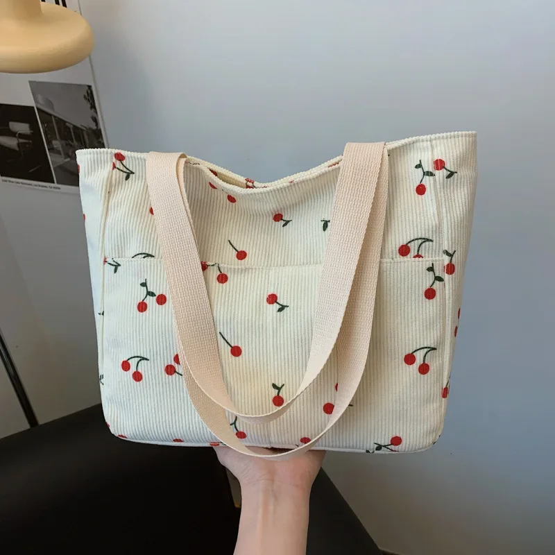 female cute strawberry tote bag versatile shoulder casual messenger bag