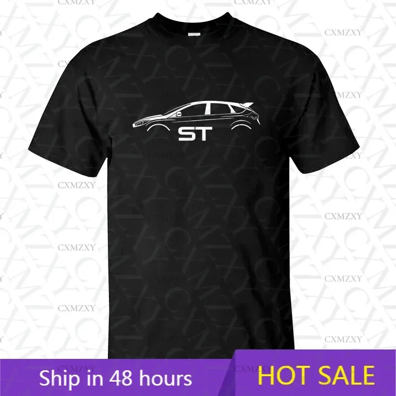 

2025 Men T Shirt Casual FOCUS ST Car M Sport Racing T-shirt Graphic Summer Short Sleeves 100% Cotton S-3XL Cool Tee