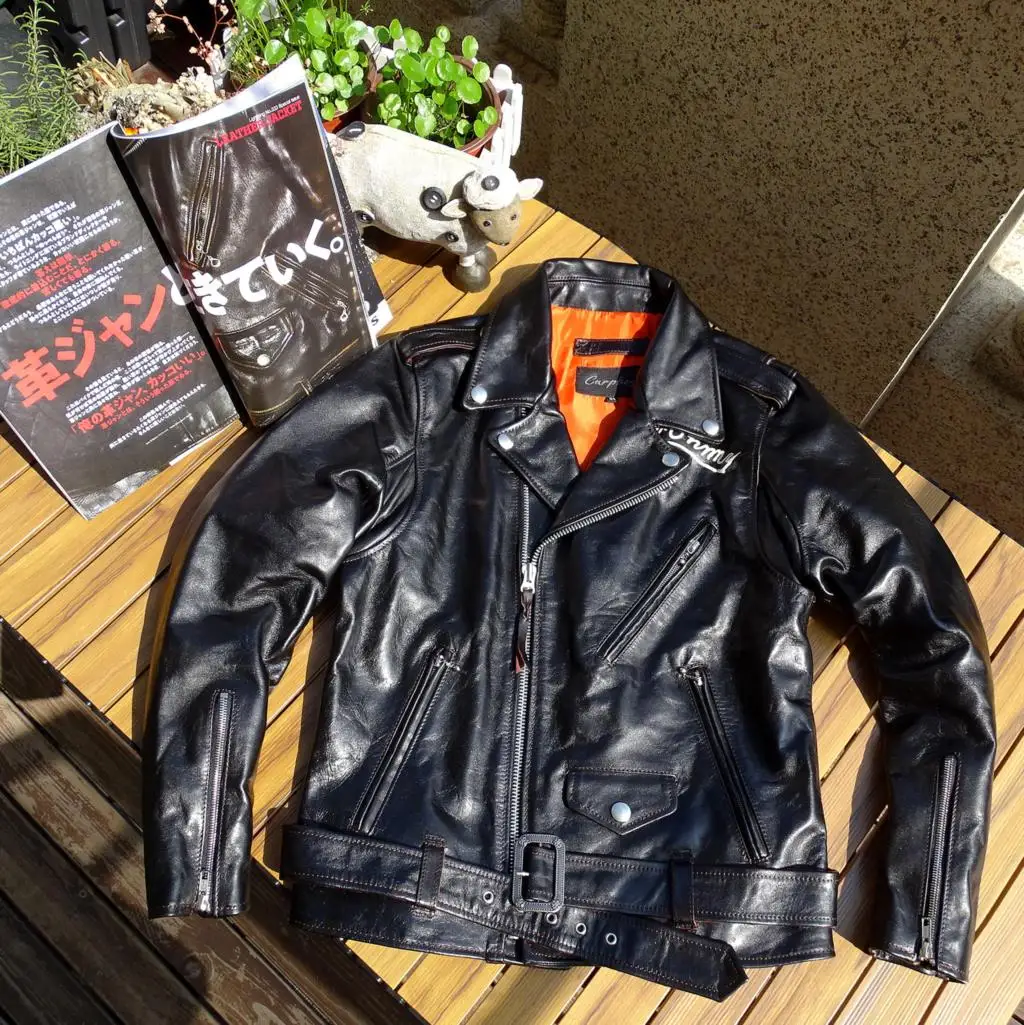 Italian vegetable tanning alliance Water ripple horsehide marlon brando short 613 suspension