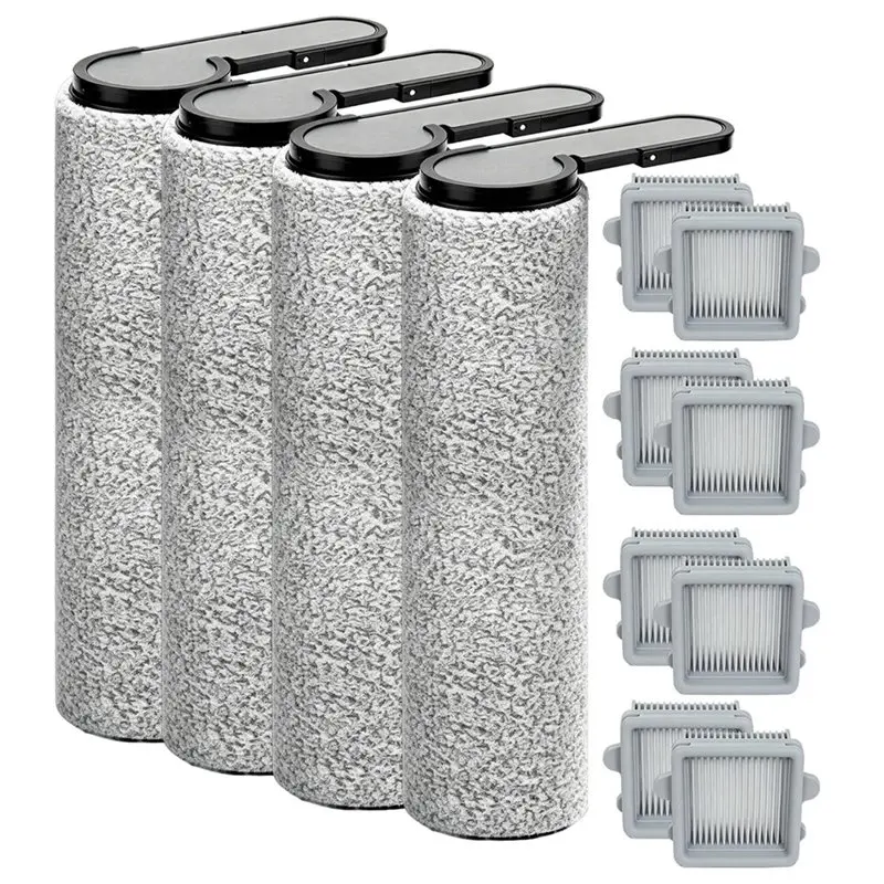 N98R For Roborock F25 Gt/Ultra/Ace/Alt/Lt/Rt 4Pcs Roller Brush And 8Pcs Filter Replacement Kit For Wet Dry Vacuum Cleaner Access