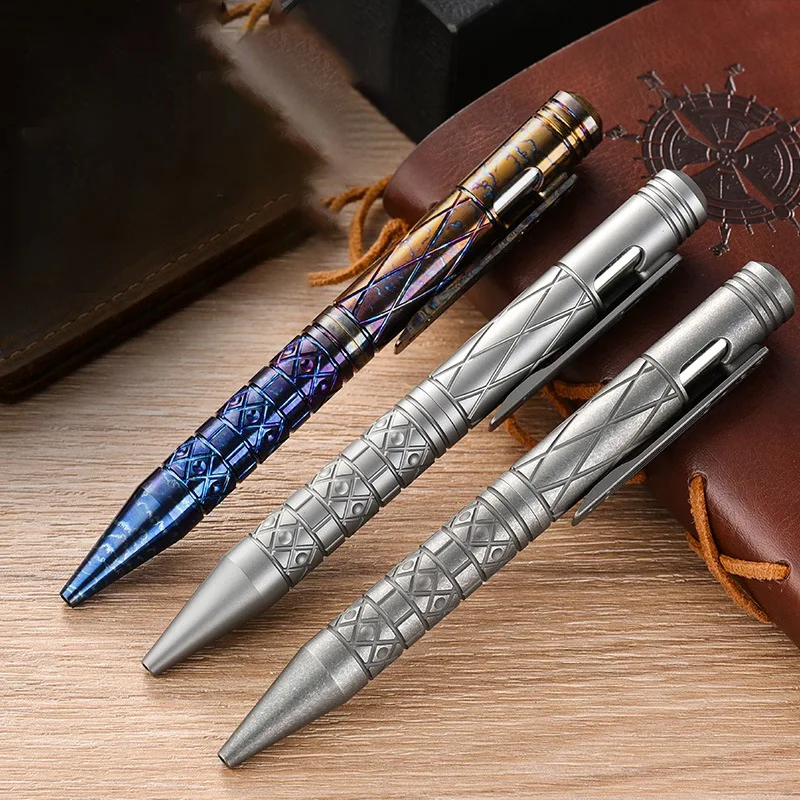 Titanium Alloy Tactical Pen Multifunctional Window Breaker EDC Tool  Luxurious Signature Writing Pen Gift with Box Father Friend