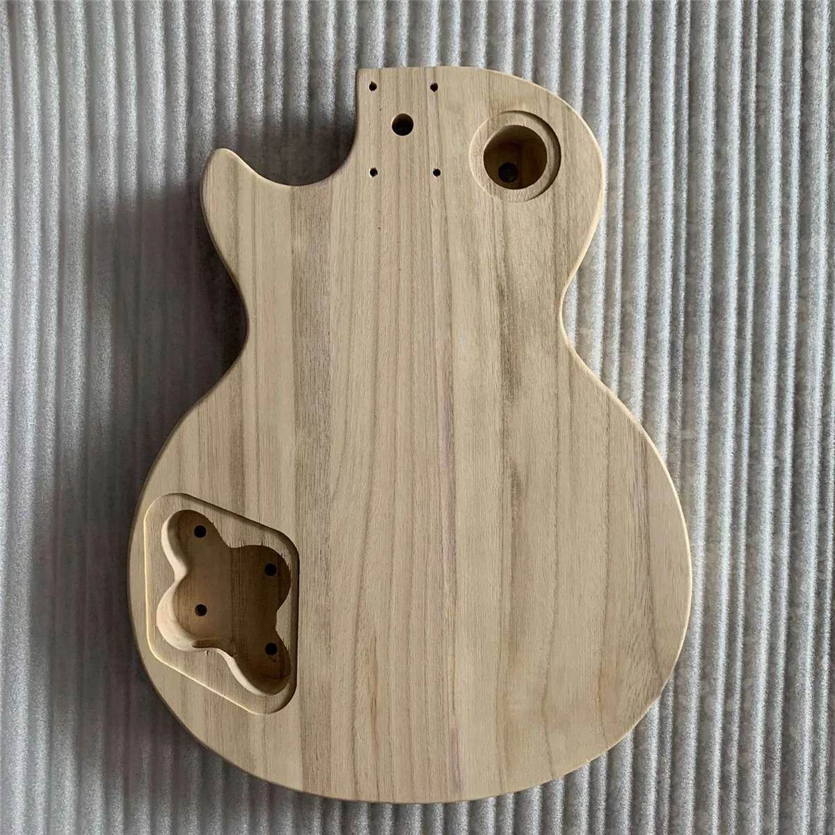 B74A 2X Unfinished Handcrafted Guitar Body Candlenut Wood Electric Guitar Body Guitar Barrel Replacement Parts