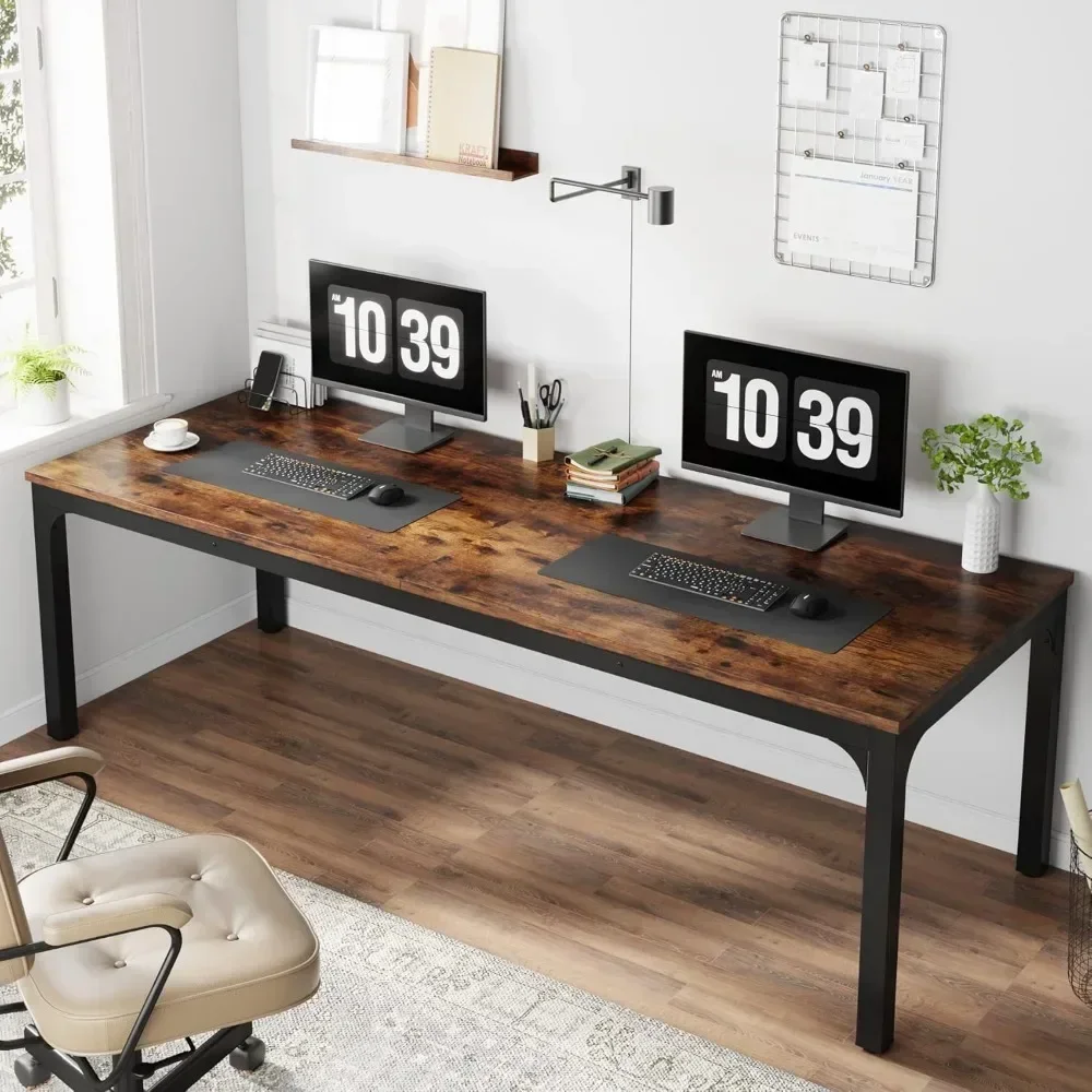 Inches Extra Long Computer Desk 2 Person Desk, Double Long Desk, Workstaion For Home Office