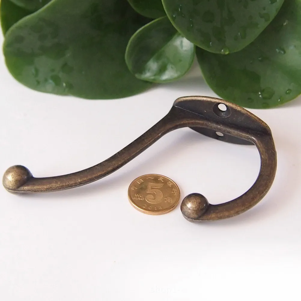 4Pcs Vintage Metal Wall Mount Single Hooks Rustic Clothes Hat Coat Towel Holder for Home Office Bathroom Interior Decoration