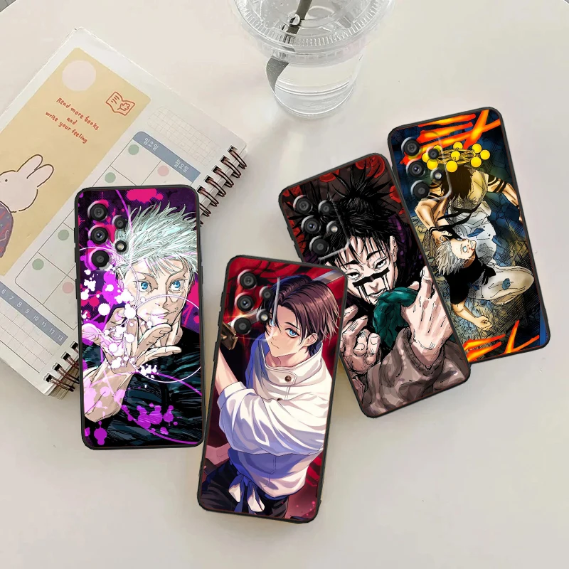 

J-Jujutsu Kaisen Cool Anime For Samsung Note 20 10 Ultra Plus A31 A14 A12 A70 A34 A25 A04 A05 A15 A24 5G Black Funda Phone Case