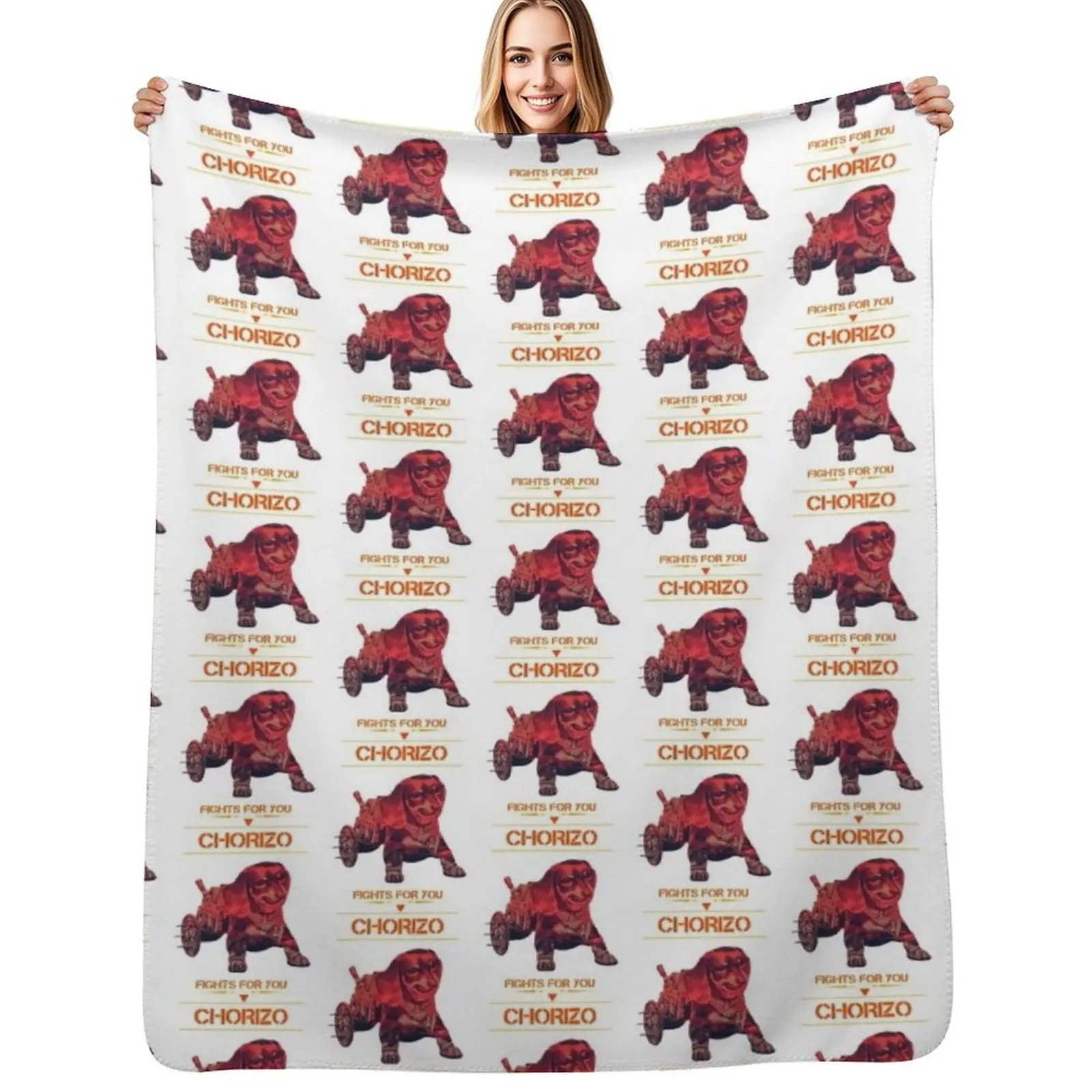 Chorizo Fights For You Red Edition - Manta suave para dormitorio, para dormir por la noche