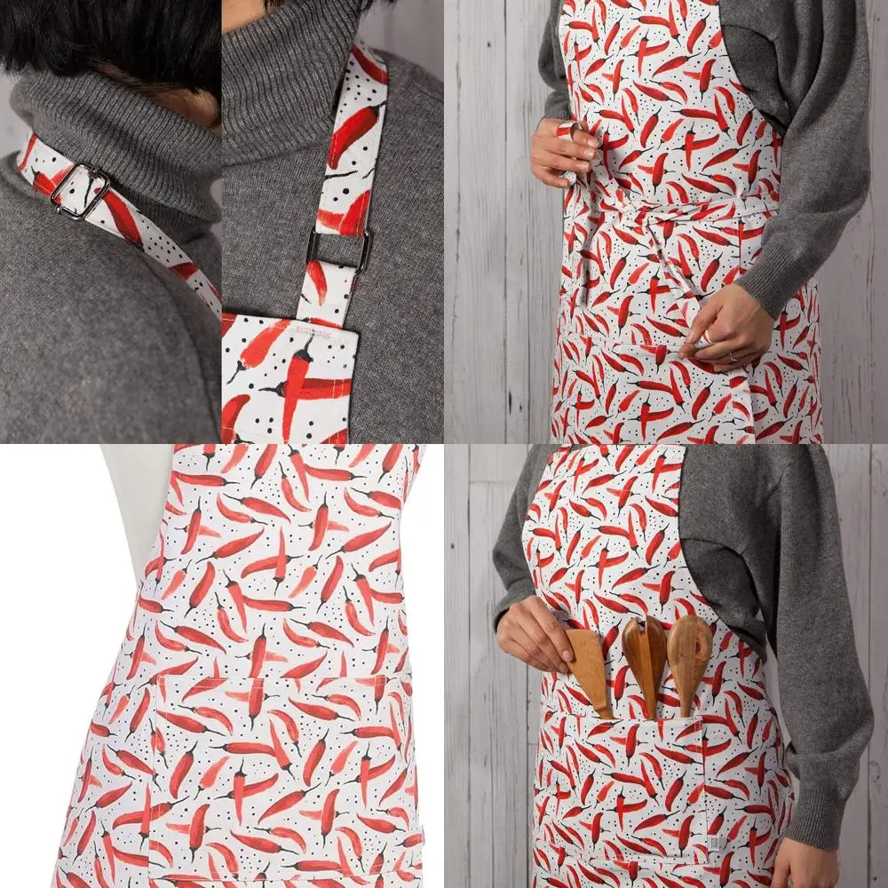 

Cotton Chef's Apron - Basic Kitchen Design, Caliente, 28 x 32