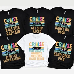 Most Likely To Matching Cruise Shirts Cruise Squad 2025 T-shirts Birthday Vacation Tshirt Family Matching Short Sleeve Tops