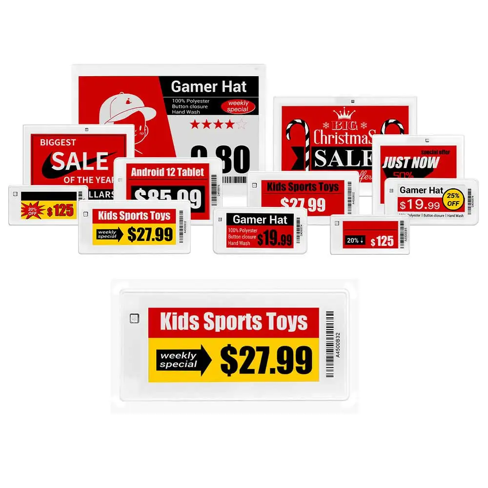 4색 전자 가격표 BT 버전 무선 가격표 스마트 디지털 E-링크 전자종이 디스플레이 ESL (슈퍼마켓용)