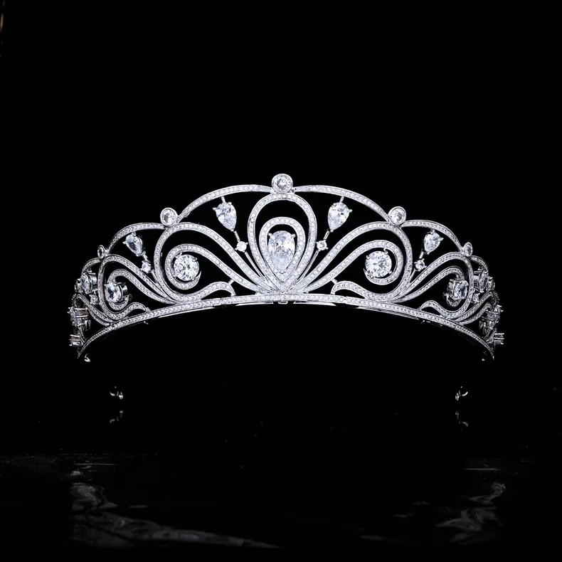 Vintage Luxury Jewelry High-end Crown Headwear Accessories for Dubai Festival Bridal Wedding Anniversary Gift H-16