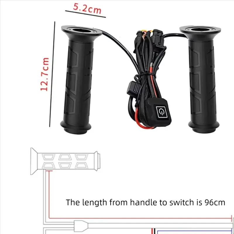 

22 мм универсальная мотоциклетная ручка с регулируемой температурой и подогревом, зимний скутер, квадроцикл, обогреватель ручек для внедорожников