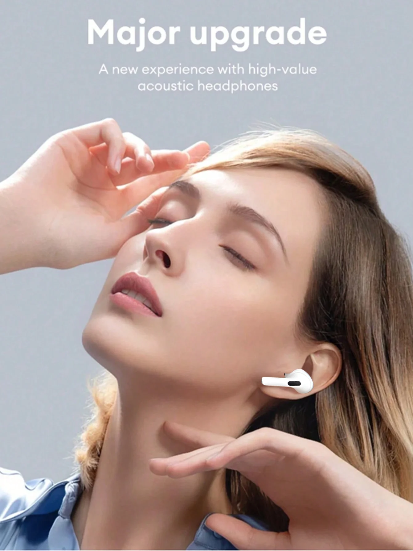 سماعات الرأس اللاسلكية Airs Pro، سماعات بلوتوث، سماعات AirPods المزيفة مع علبة شحن ميكروفون لجميع الهواتف الذكية