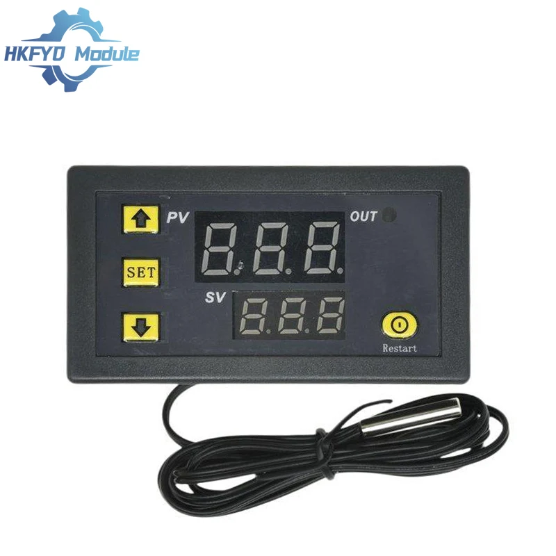 W3230 12V 24V AC110-220V Probe line 20A Digital Temperature Control LED Display Thermostat With Heat/Cooling Control Instrument