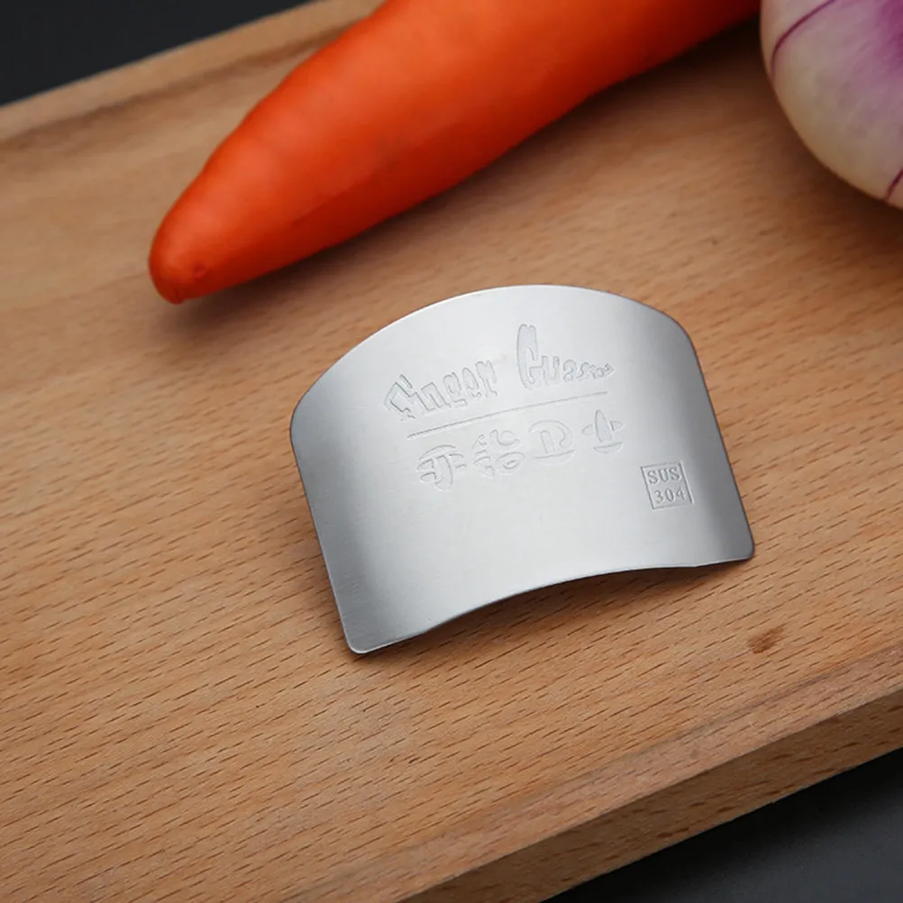 Kitchen Finger Protector Open Ring Stainless Steel Anti-Cut Hand Guard Safe Chopping Slicing Cutting Tool Adjustable for Adults