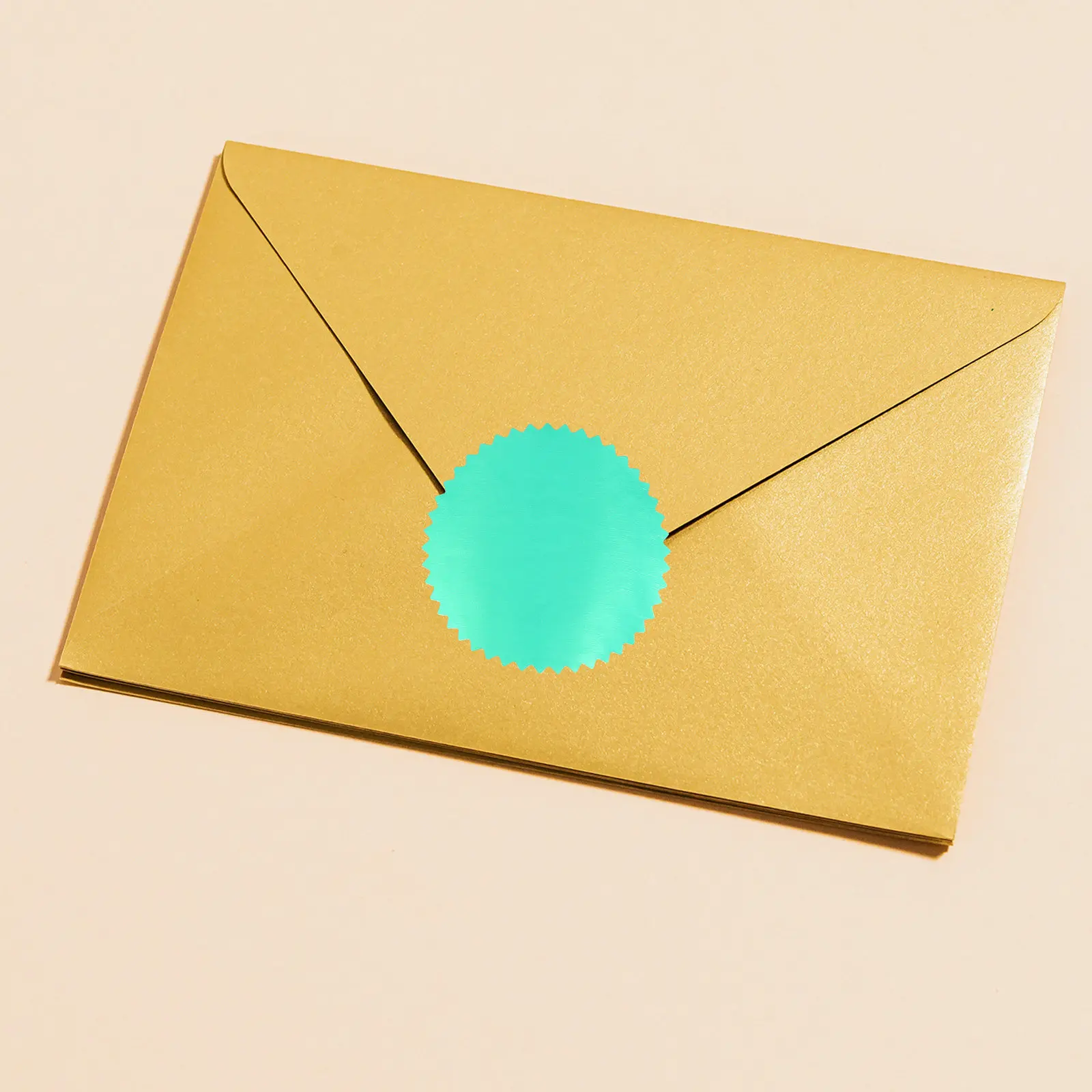 

250Pcs Embossing Seal Stickers Serrated Edge Green Certificate Award Graduation Envelopes Official Documents Wedding Invitations