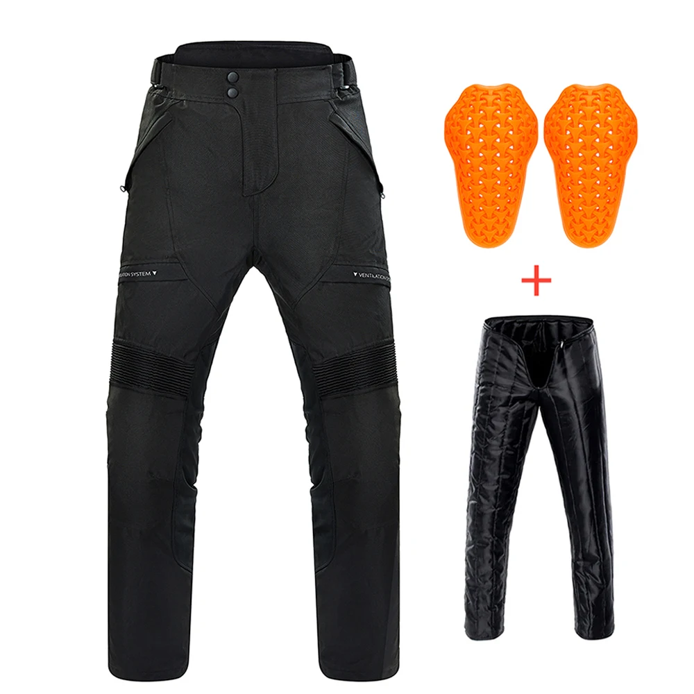Waterproof Motorcycle Pants Men Women Motorbike Trousers Built In CE Protectors Winter Warm Off-road Motocross Pants M-3XL