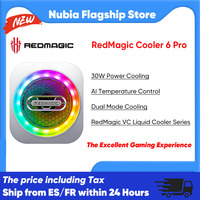 2025 New Redmagic Cooler 6 Pro Magnetic Radiator Ice Funcooler Led 30W Semiconductor Heat Dissipation Cooling for Game Phone iPhone Nubia Z70 Ultra