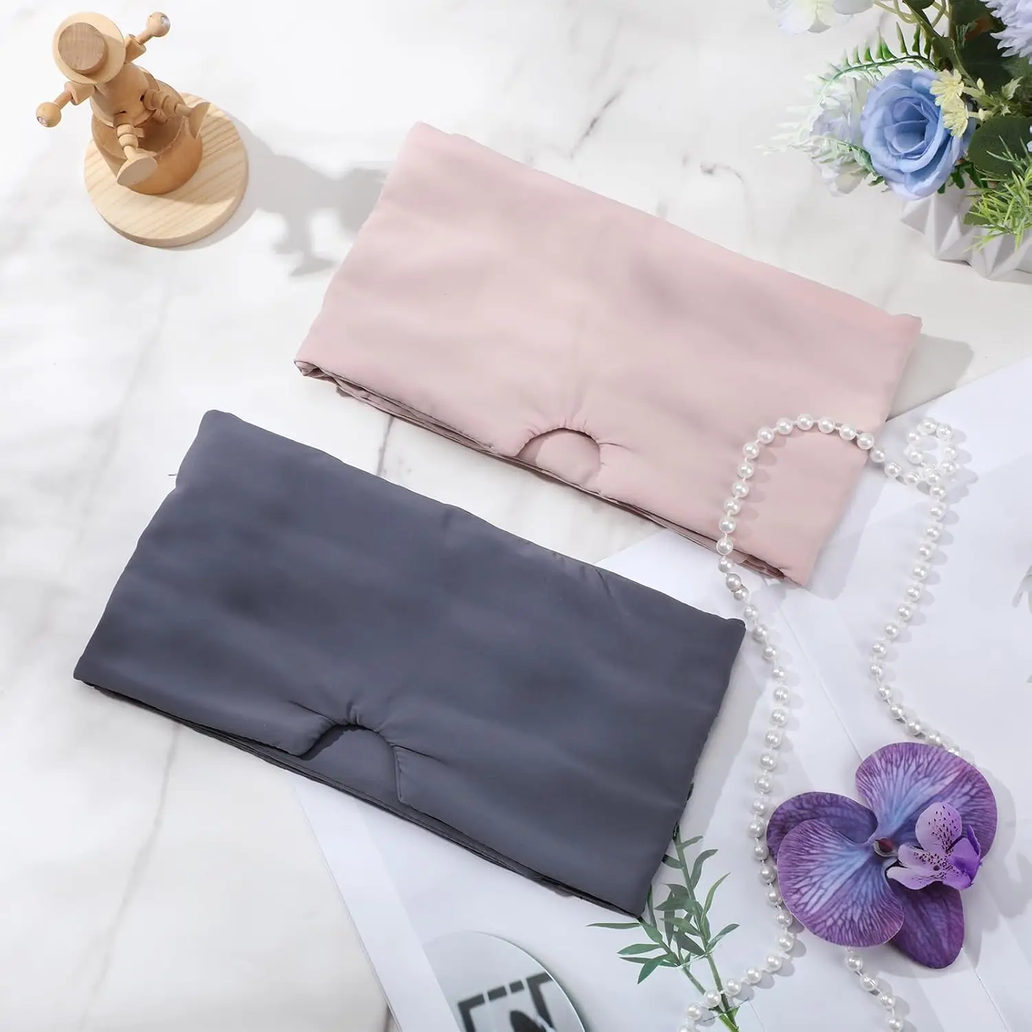 

Мягкая утяжеленная маска для сна, светонепроницаемая и регулируемая, комфортная повязка на глаза для мужчин и женщин