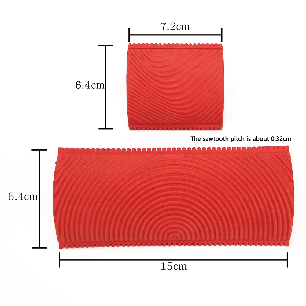 Juego de Herramientas de grano de madera para pintura, juego de pinceles de goma para pintura de pared, 1set