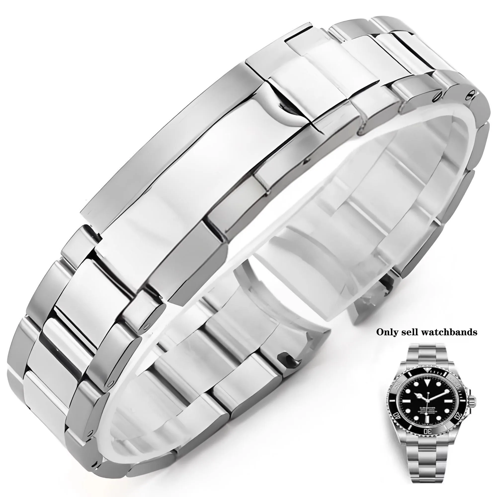 Oyster Bracelet 904 Stainless Steel Watch Band for Rolex SUBMARINER DAYTONA SUP GMT Men's Watch Bracelet Metal Straps 20mm 21mm