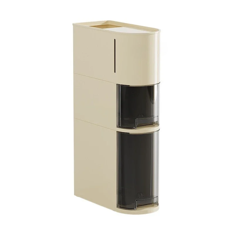 Storage cabinet, multi-layer bathroom, toilet removable locker, floor-to-ceiling drawer-type crevice