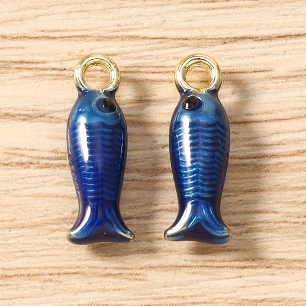 Tusember 5 Stück niedliche bunte Seestern-Muschel-Fisch-Anhänger für die Schmuckherstellung, Ohrringe, Halsketten, Armbänder, DIY-Bastelarbeiten – Detail 16