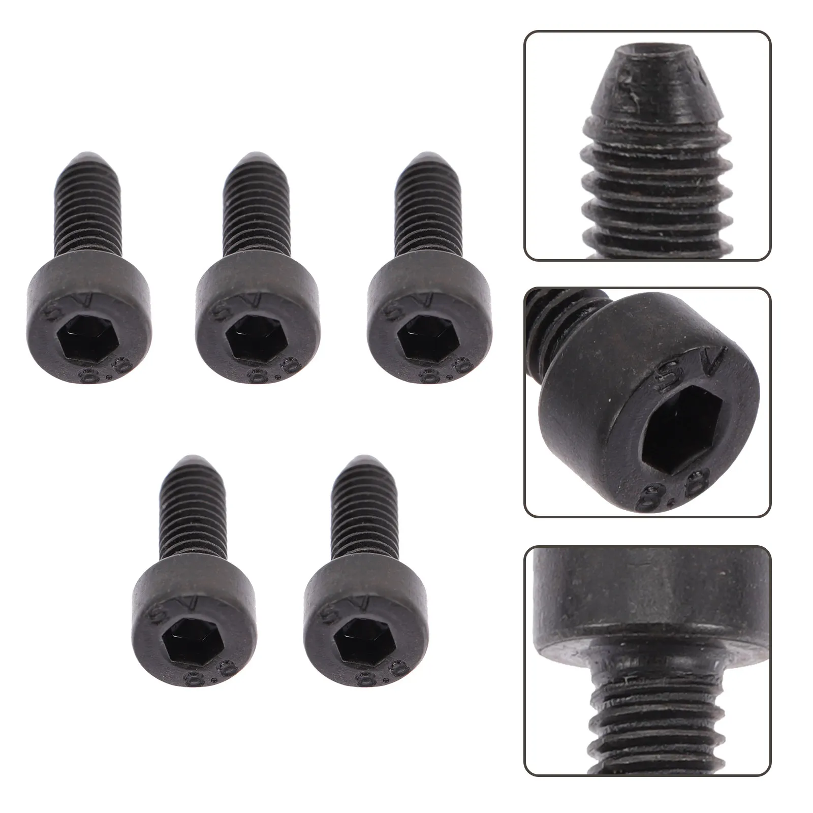 5Pcs Alloy Guitar Bridge Hexagonal Screws for Electric Guitar String Height and Pitch Adjustment Tremolo Bridge Replacement