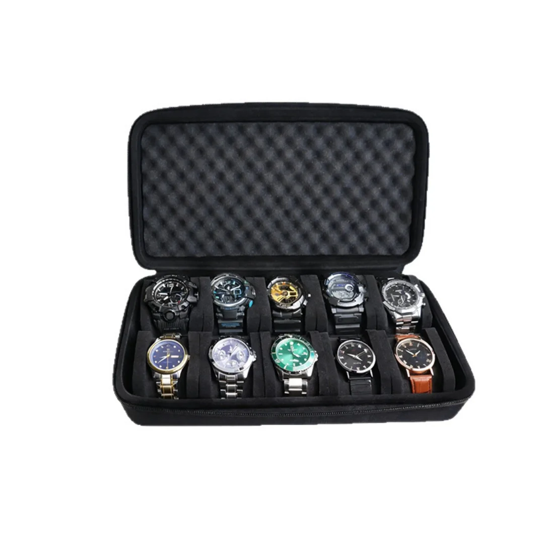 Organizador de caja de relojes para hombres o mujeres, estuche de viaje para relojes, soporte de exhibición portátil para relojes de pulsera