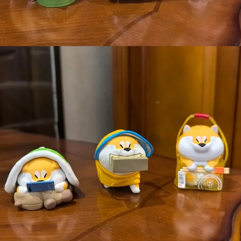 本物の柴犬ライフダイアリーシリーズブラインドボックスコレクションモデルかわいいアニメフィギュア人形ミステリーボックス装飾サプライズギフトおもちゃ