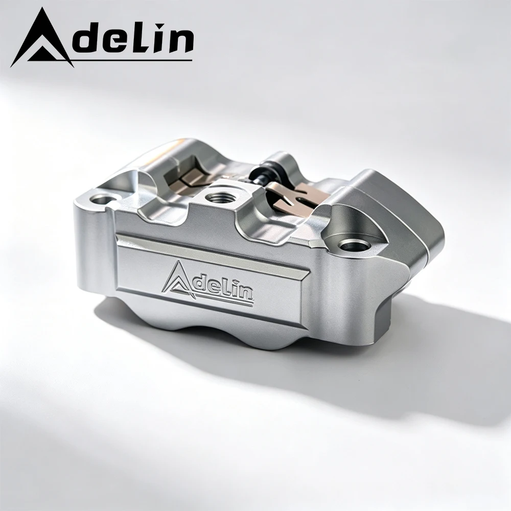 Adelin CNC ADL‑4 25x4mm Piston Brake Caliper 82mm Mounting Hole Disc Brake Pump For Motorcycle Yamaha BWS Scooter Moped Motobike