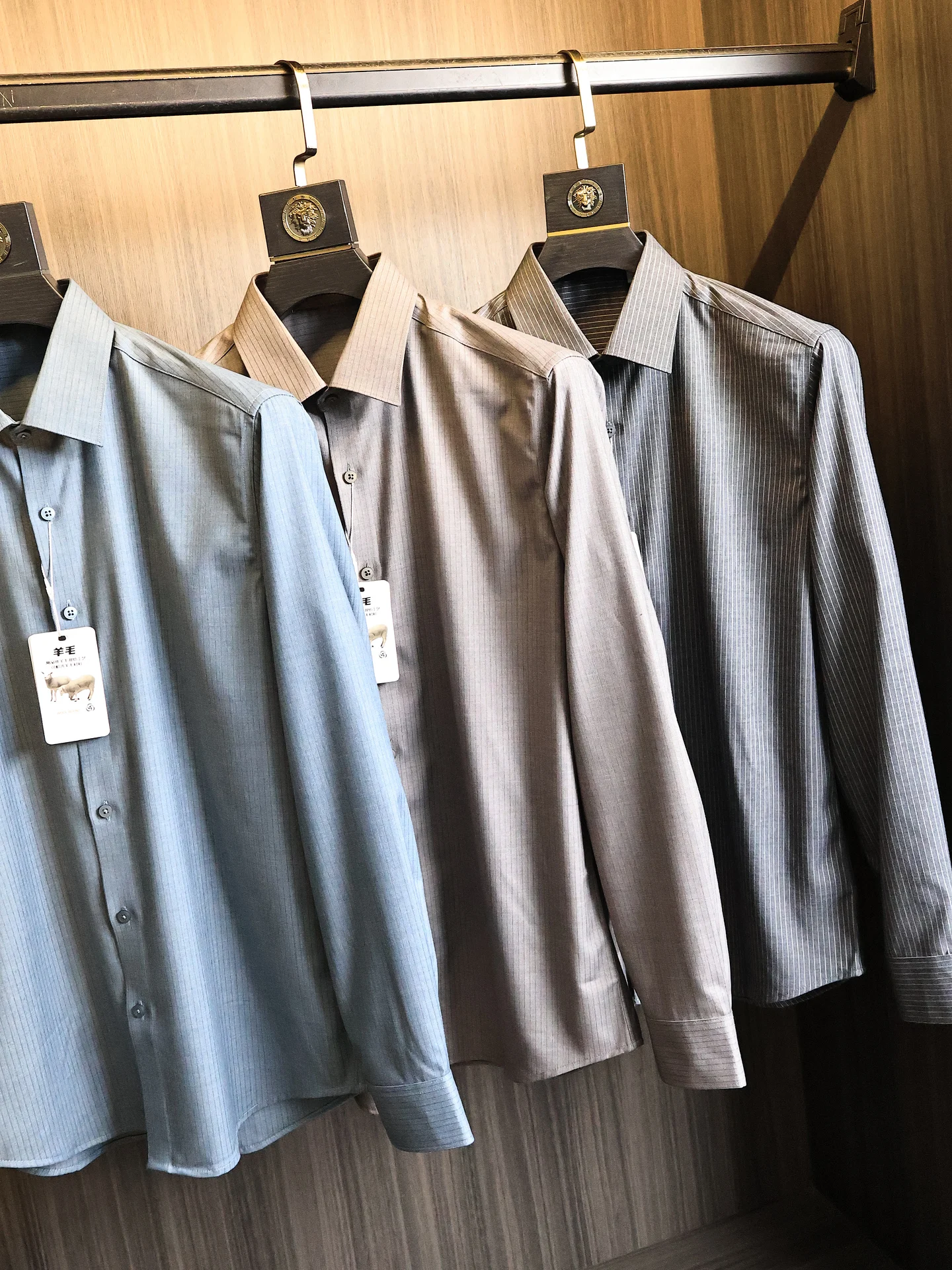  Wool Blend Long Sleeve Shirt for Men Soft Comfortable Commute Business Fashion Urban Style Standard Fit Pure Color