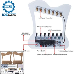 DIY Laser Electronic Piano Kit HU-013 7 Music Scales Player Soldering Project Practice Laser Transmitters Photoresistor Receiver