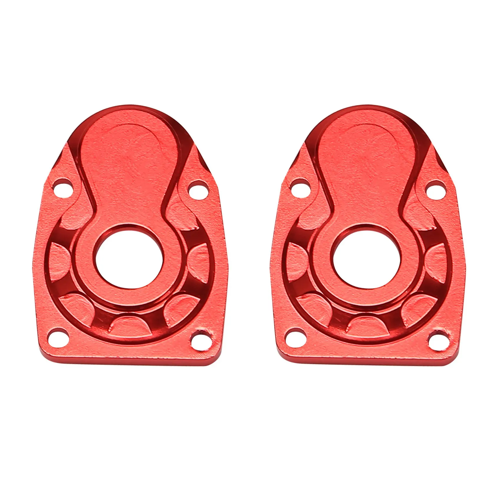 2 Pcs CNC Metal Rear Steering Cup Aluminum Alloy Rock Crawler Toys Parts for 1/10 RC Car Axial Capra SCX10III Red