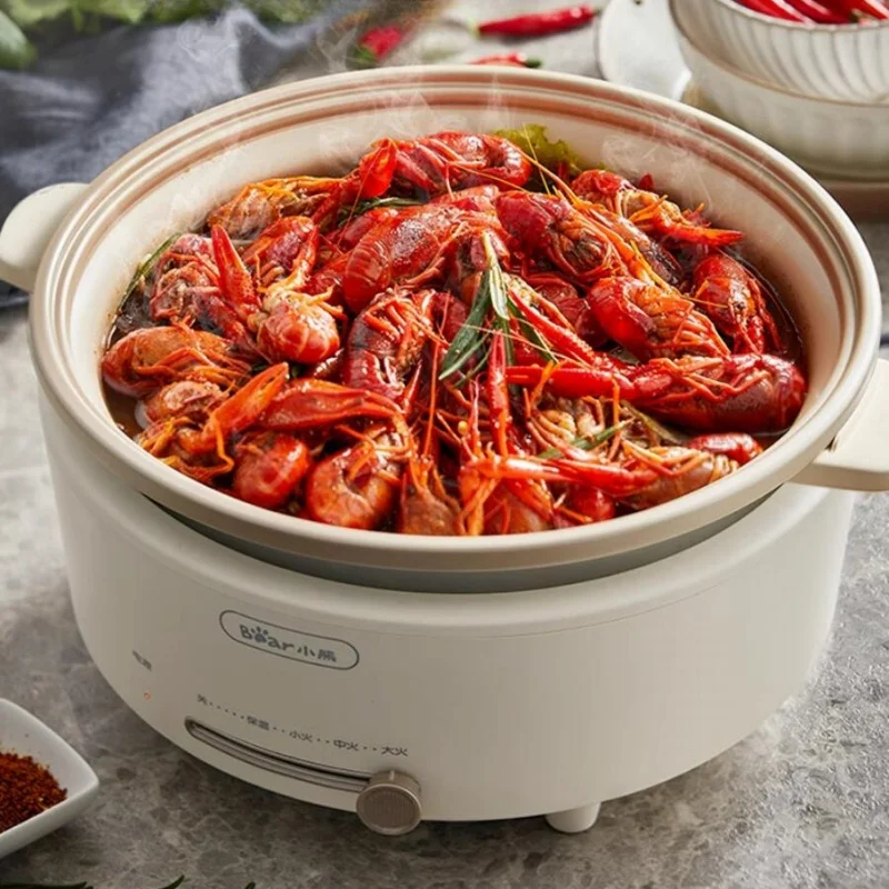 Bear 220V Split Electric Hotpot 5L Household Pot Electric Cooker Electric Pot Multif One Pot Panela Elétrica Multifuncional