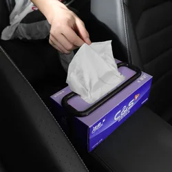 Car Tissue Rack Clip For Car Universal Sun Visor Napkin Box Seat Back Tissue Holder Auto Interior Elastic Hanging Paper Cover