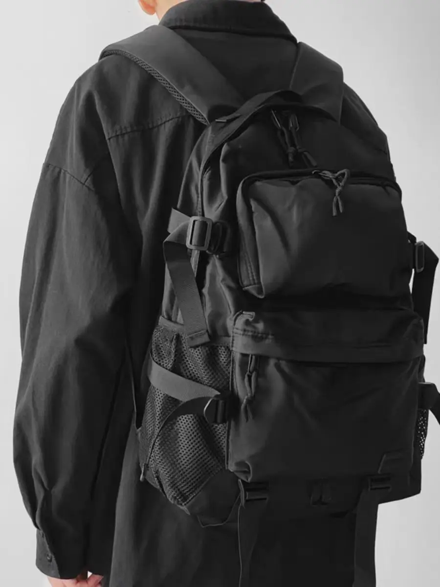 Bolsa de Hombro Casual Impermeable de an Capacidad para Hombre, Mochila de Viaje con Cierre de Cremallera de Tela Ox pa...