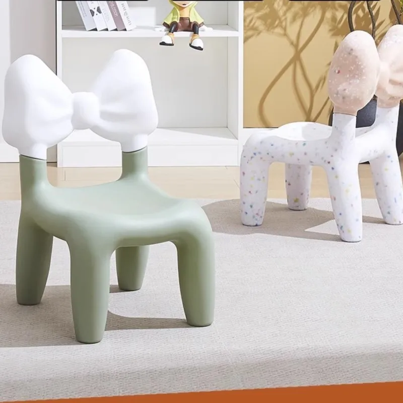 مومو القوس البراز المنزل الإبداعية الكرتون رياض الأطفال التعليم المبكر الأطفال مسند الظهر كرسي التعلم كرسي تغيير الأحذية البراز