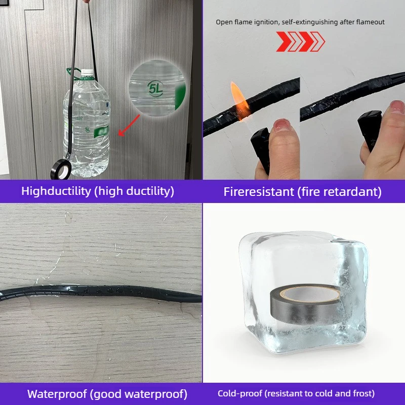 Flame Retardant Electrical Insulation Tape High Voltage PVC Electrical Tape Waterproof Self-adhesive Eco Friendly Colored Tape