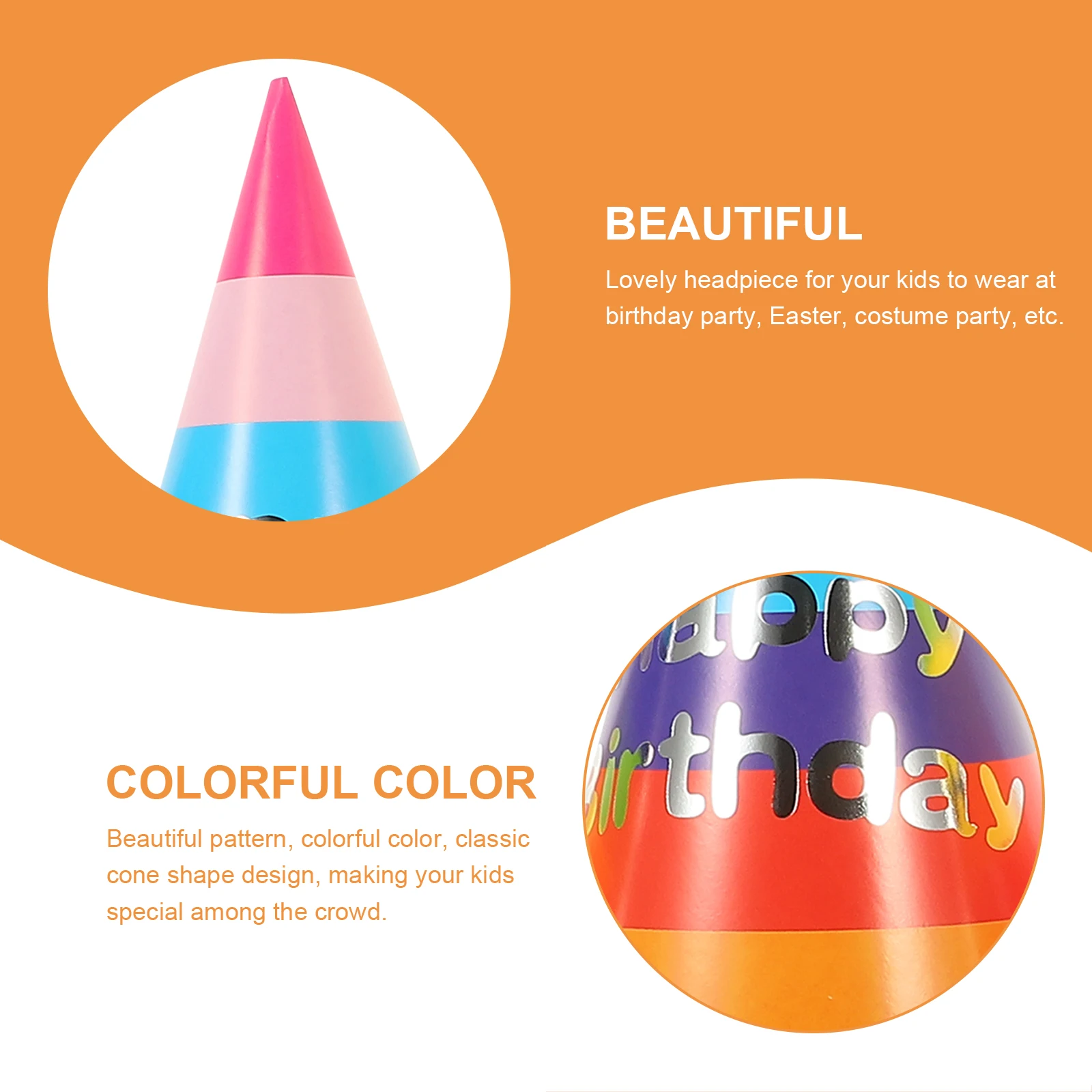

32 Pcs Newborn Birthday Hat Child Paper Party Hats and Blowers Cap