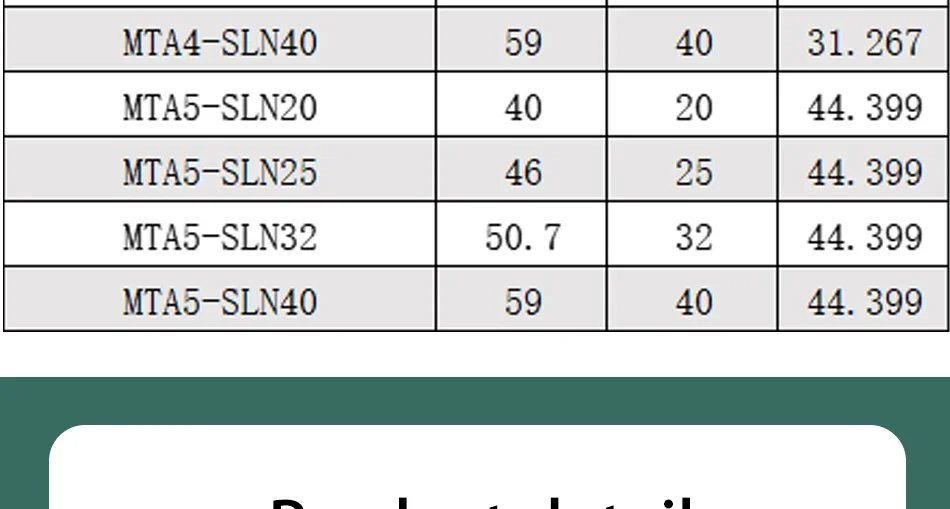GDR MT SLN MTA SLN MTB SLN Werkzeughalter MT MT2 MT3 MT4 MT5 SLN16 SLN20 SLN25 SLN32 SLN40 Werkzeughalter Seitenbefestigung Morse-Werkzeughalter – Detail 15