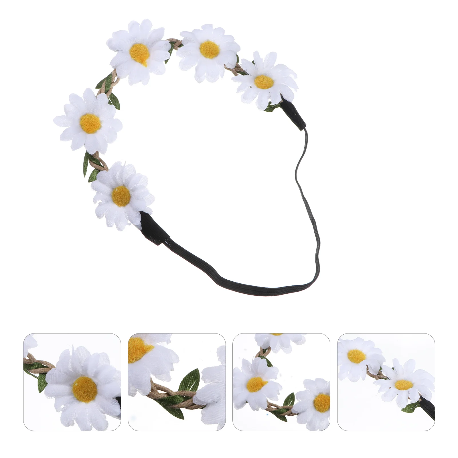 

Bridal Girl Headbands Flower Hair Band Women Hoop Bridal Accessories Daisy Headband Ties for Women's